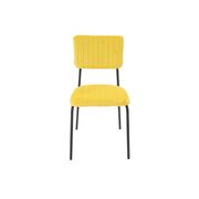 Scaun Bucatarie Tapitat S-211, Stofa, Mustar