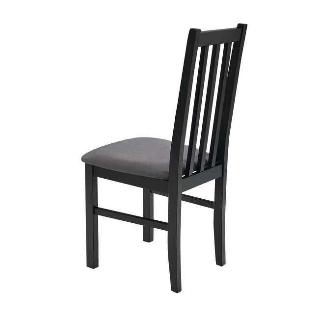 Scaun din lemn masiv de fag tapitat cu stofa S-38 Boss10, 28B, Negru