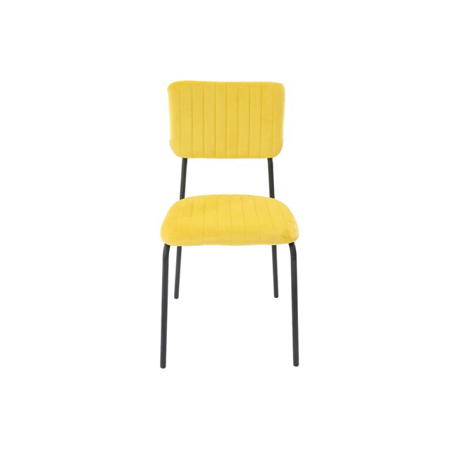 Scaun Bucatarie Tapitat S-211, Stofa, Mustar